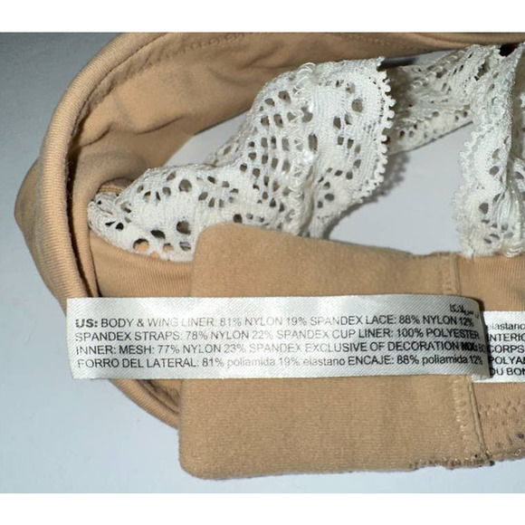 Soma Nude Underwire Lace T-Back Bra‎ 38D - Picture 4 of 4